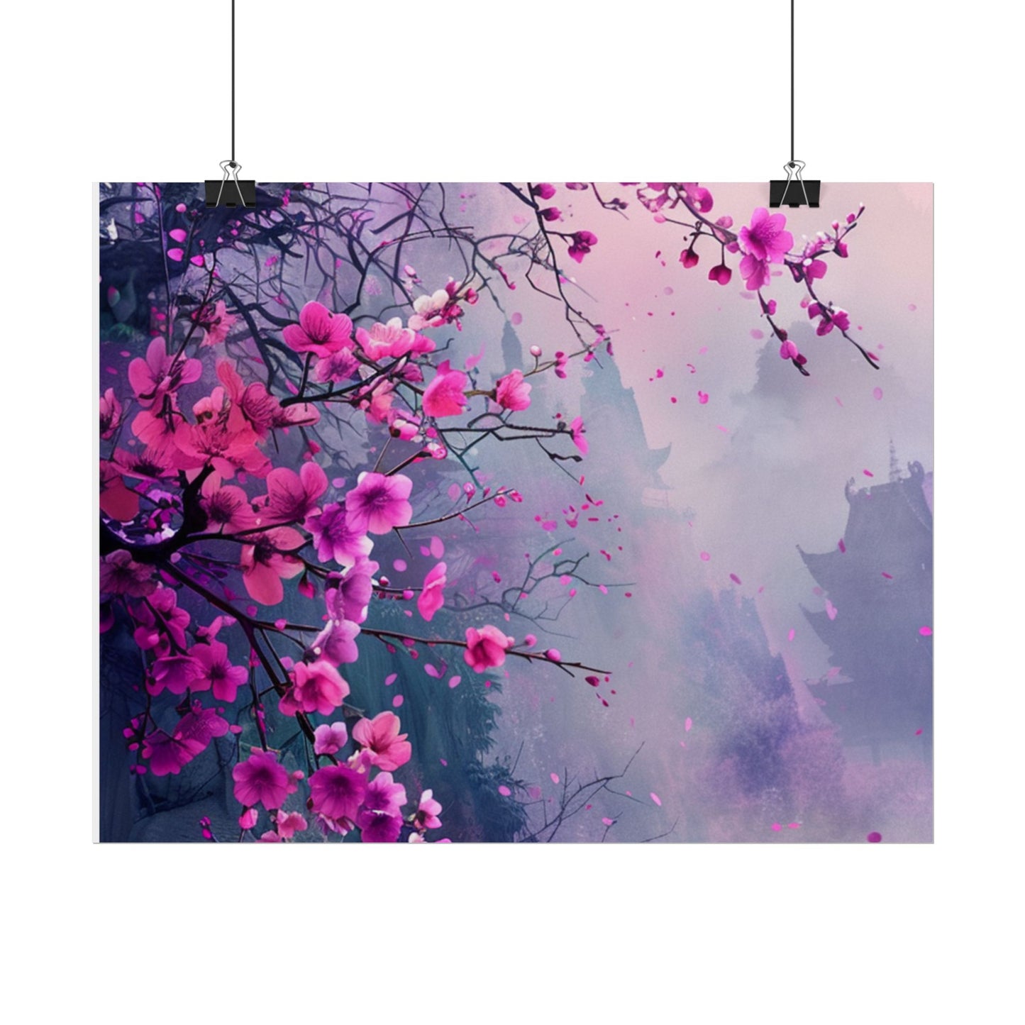 Pink Plum Blossom Wall Art
