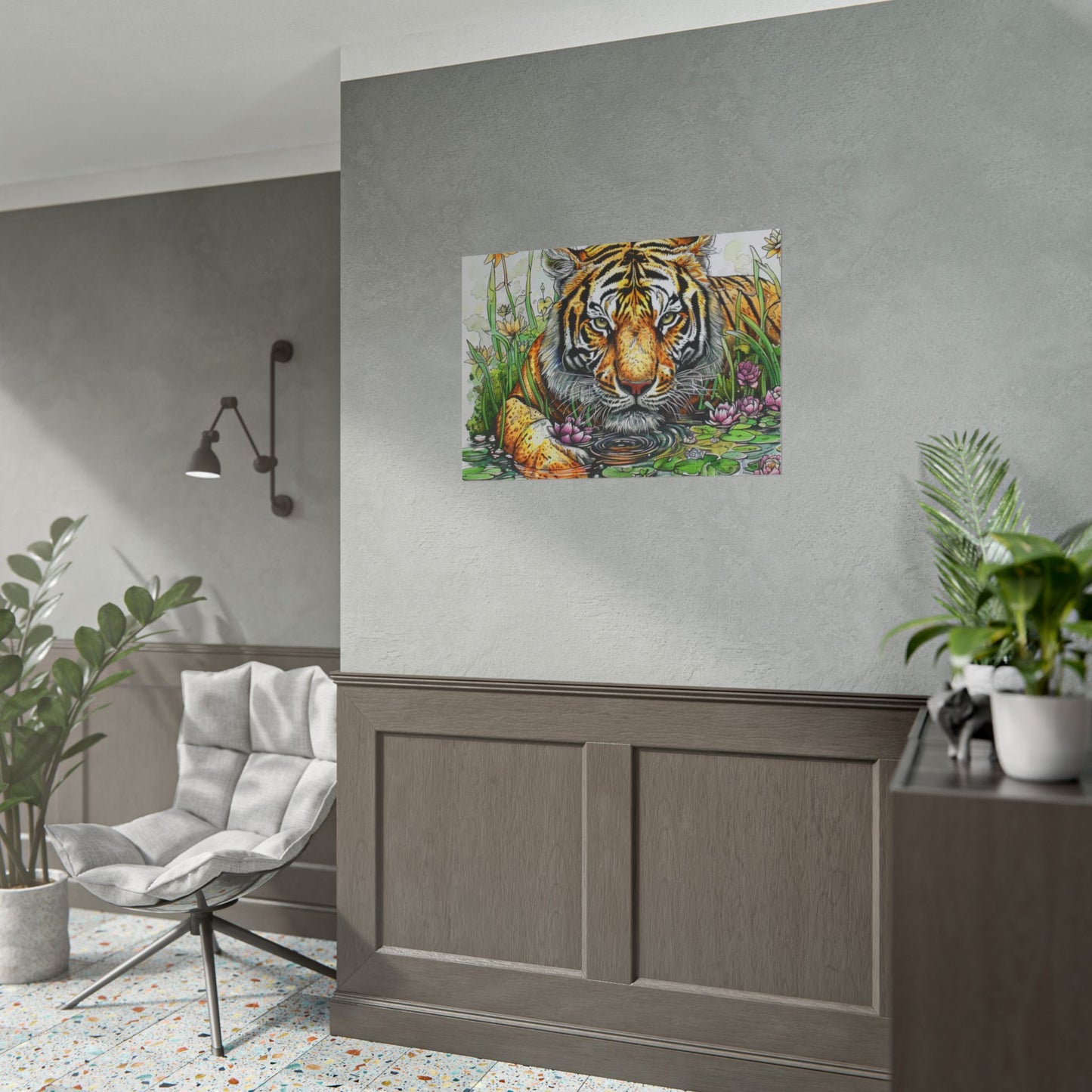 Tiger Illustration Poster — Rolled Art Print