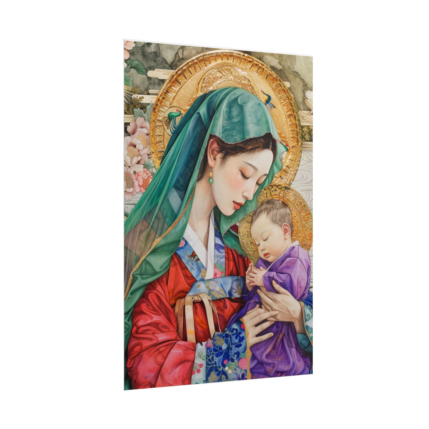 Madonna and Child Poster — Elegant Religious Art Print (Rolled Poster)