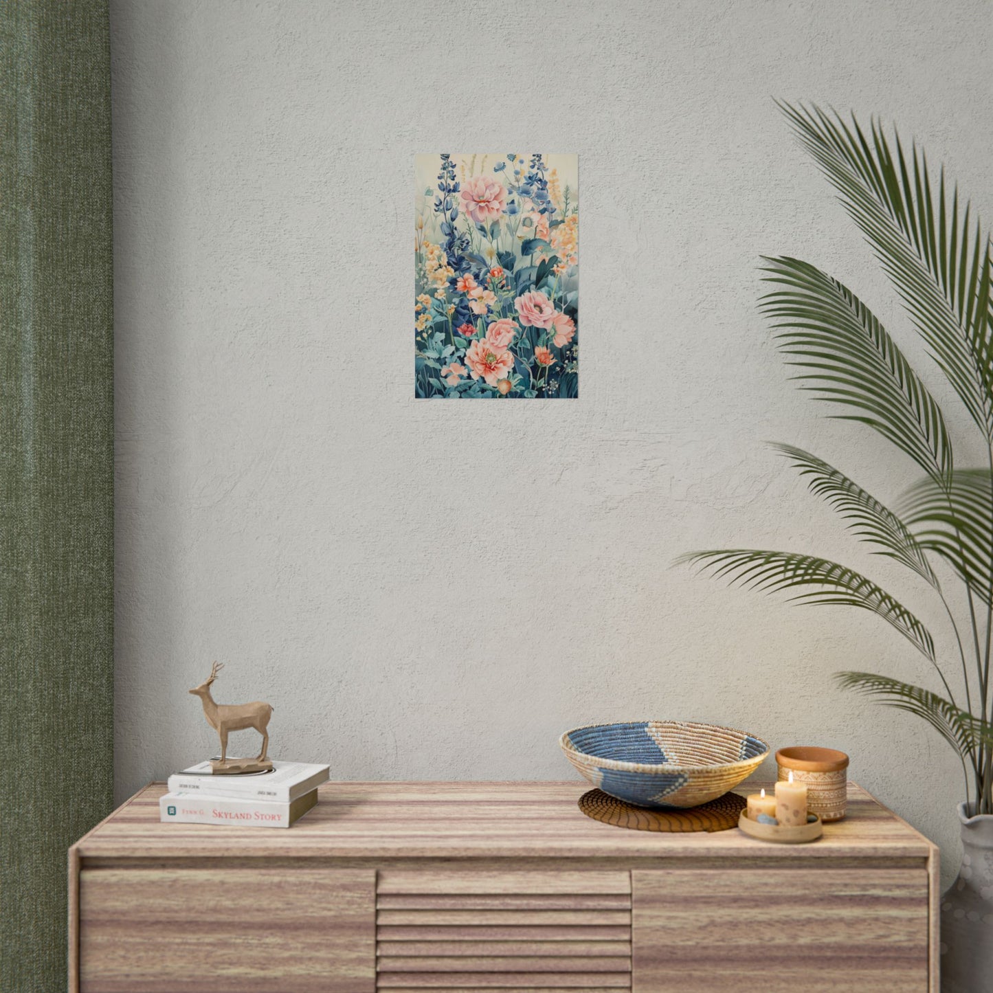 Vintage Floral Botanical Poster — Rolled Wall Art Print