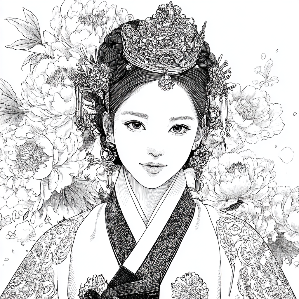 Peony Crowned Serenity