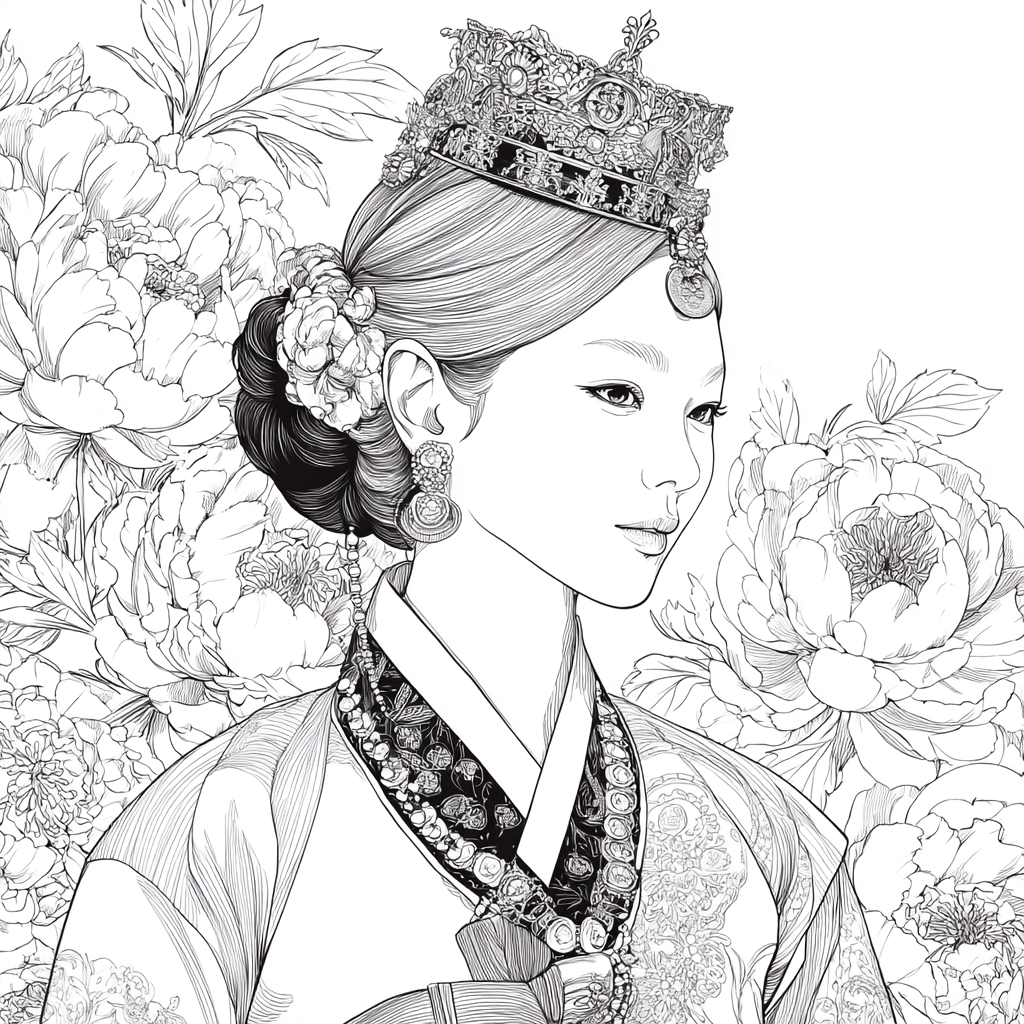 Peony Crowned Serenity