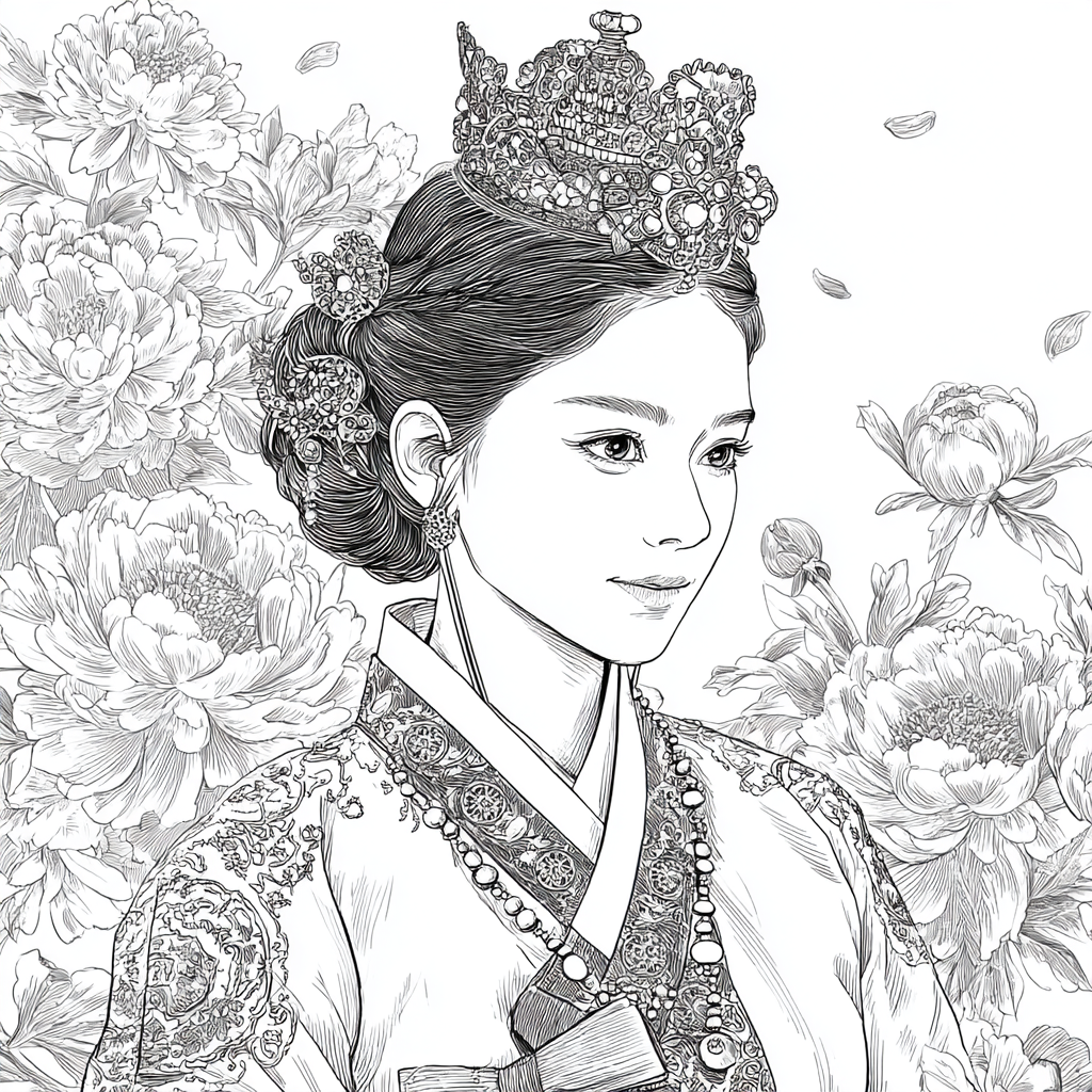Peony Crowned Serenity
