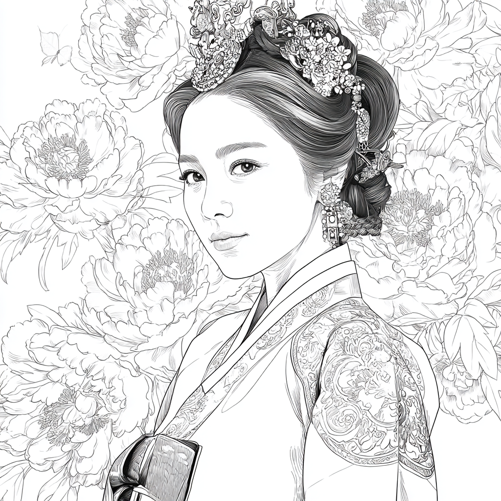 Peony Crowned Serenity