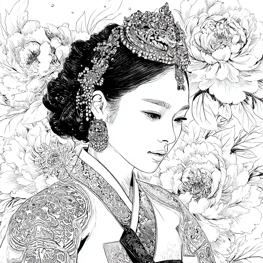 Peony Crowned Serenity