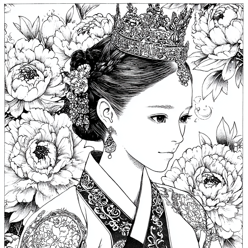 Peony Crowned Serenity