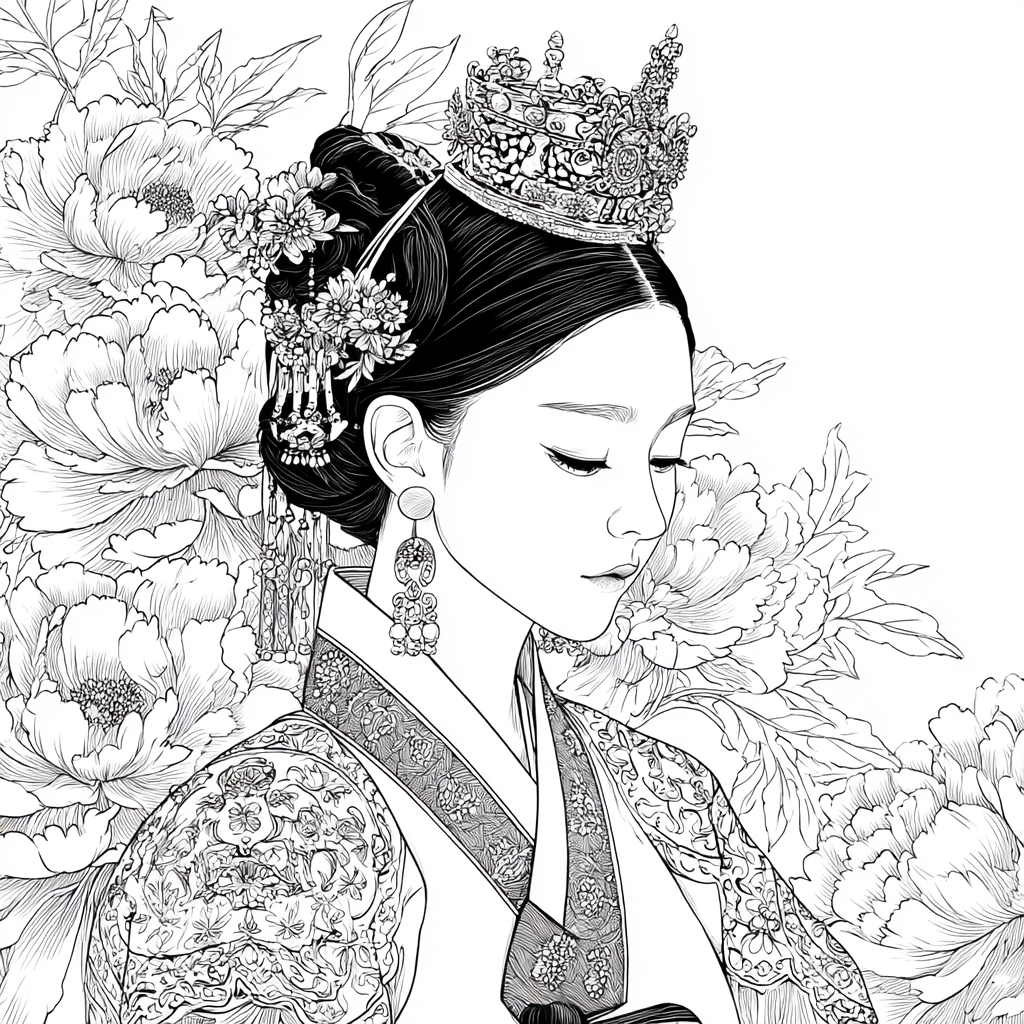 Peony Crowned Serenity