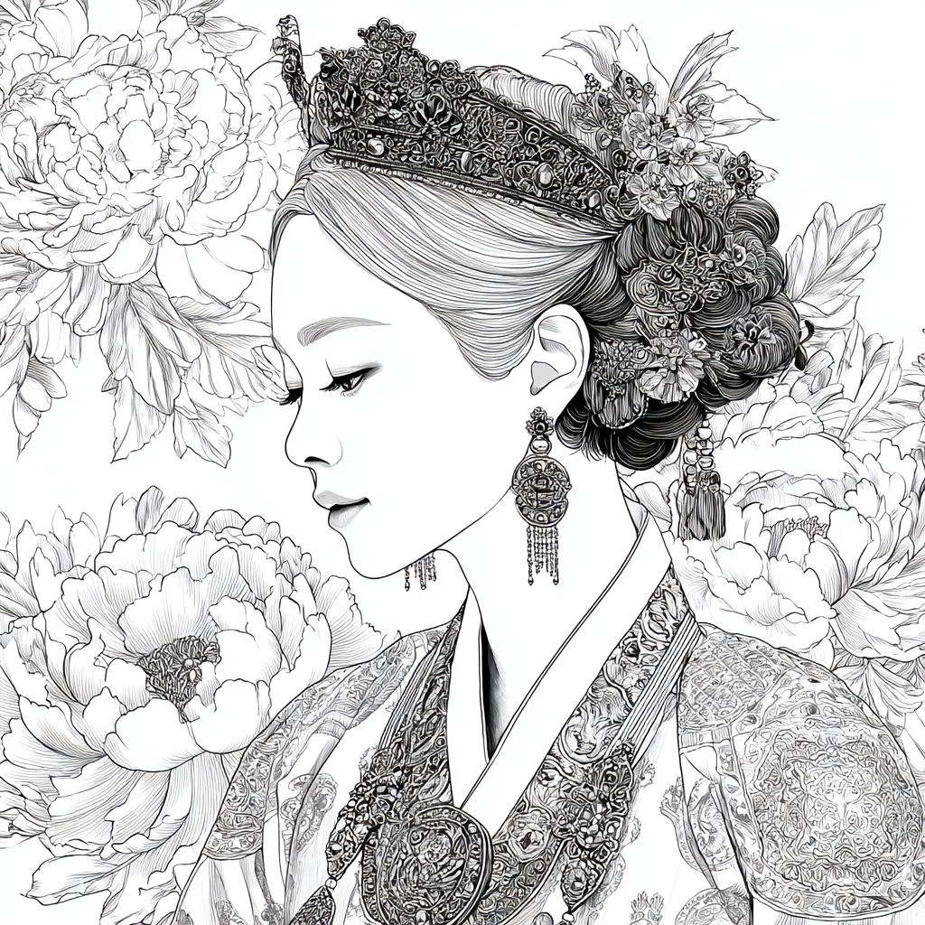 Peony Crowned Serenity