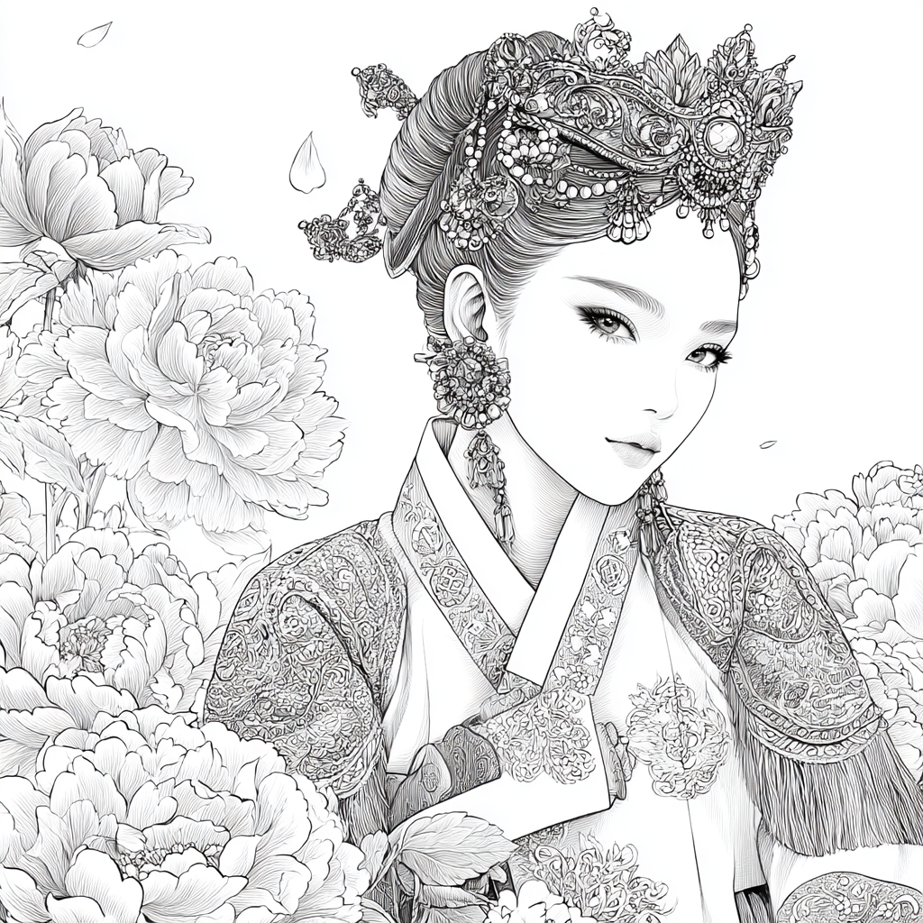 Peony Crowned Serenity
