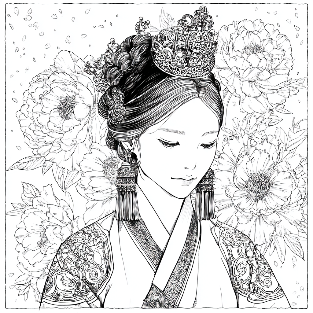 Peony Crowned Serenity