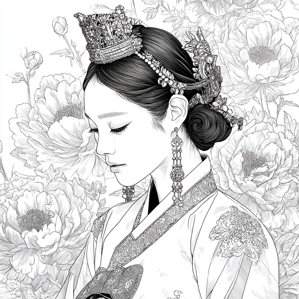 Peony Crowned Serenity