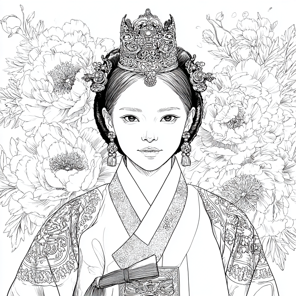 Peony Crowned Serenity