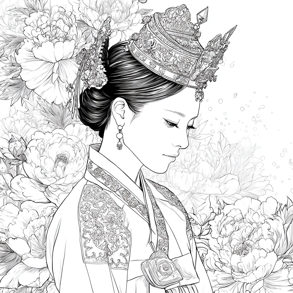Peony Crowned Serenity