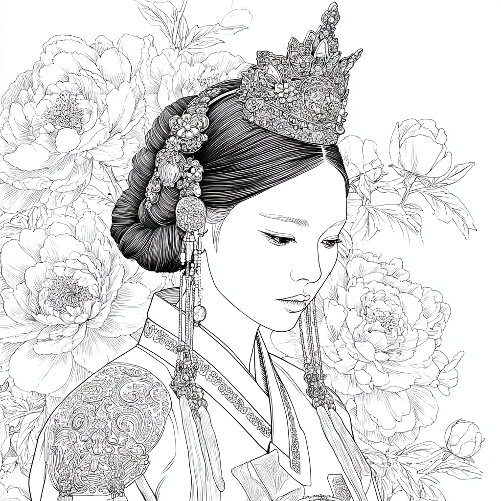 Peony Crowned Serenity