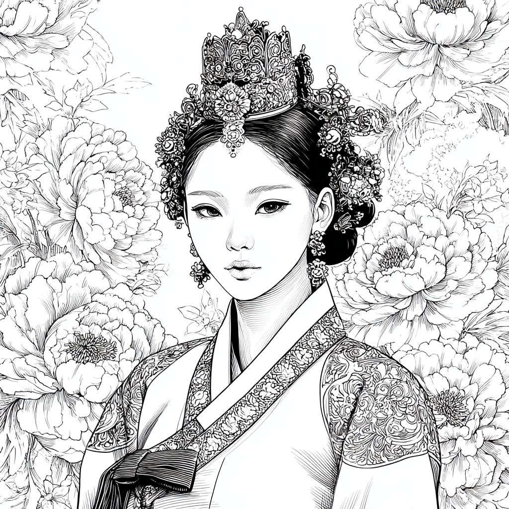 Peony Crowned Serenity