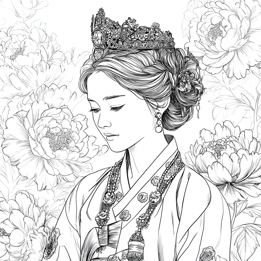 Peony Crowned Serenity