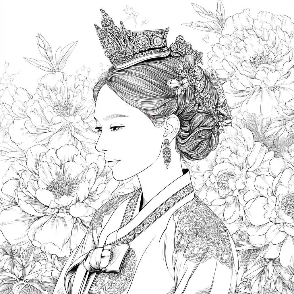 Peony Crowned Serenity