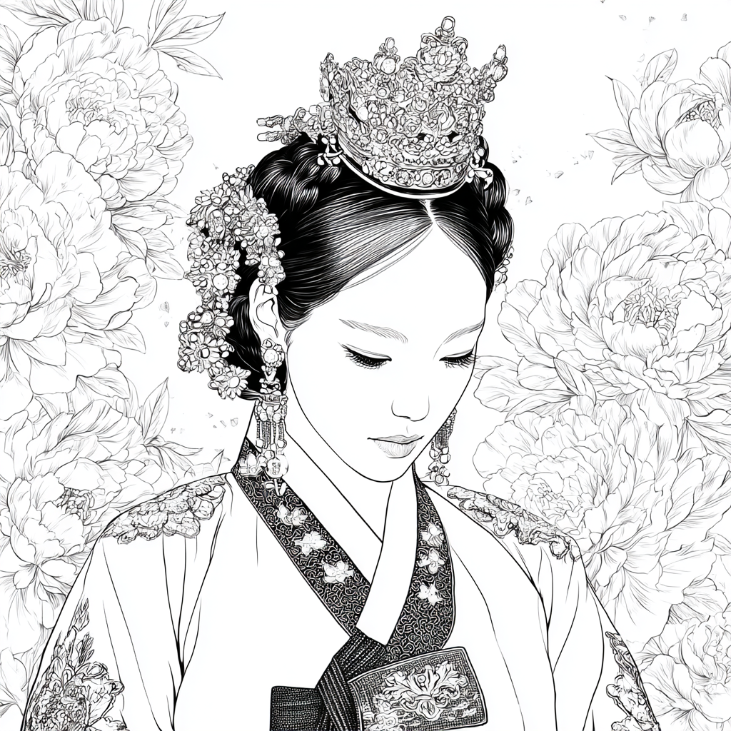 Peony Crowned Serenity