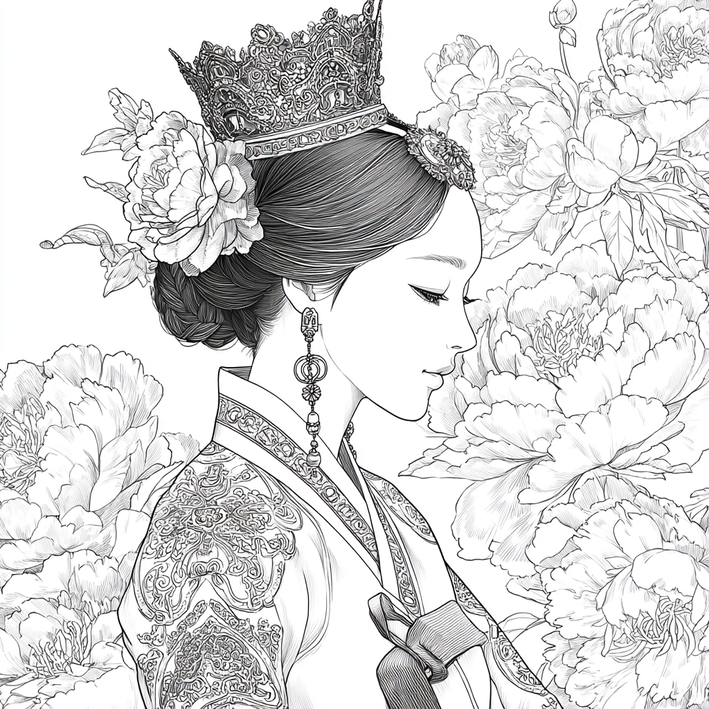 Peony Crowned Serenity