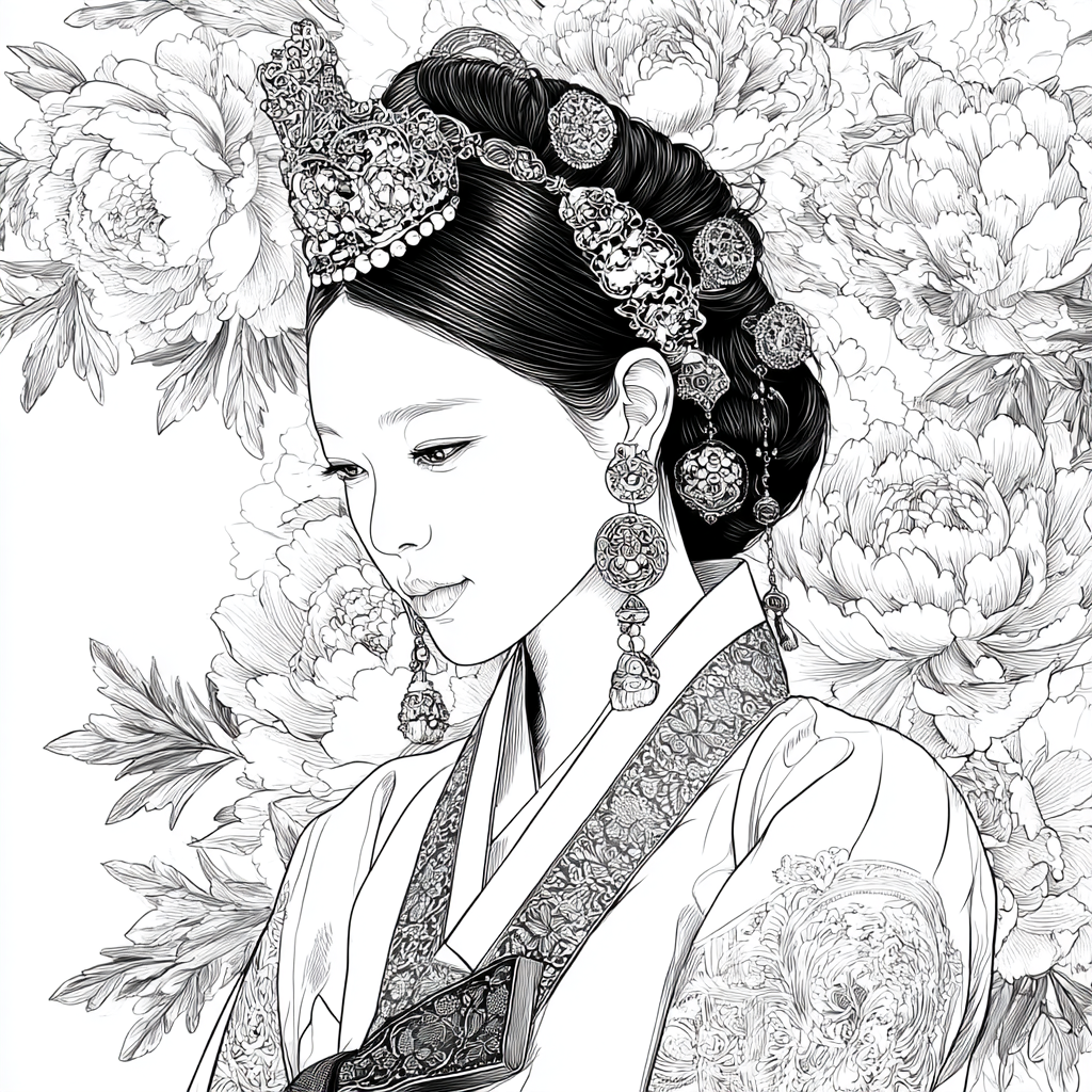 Peony Crowned Serenity