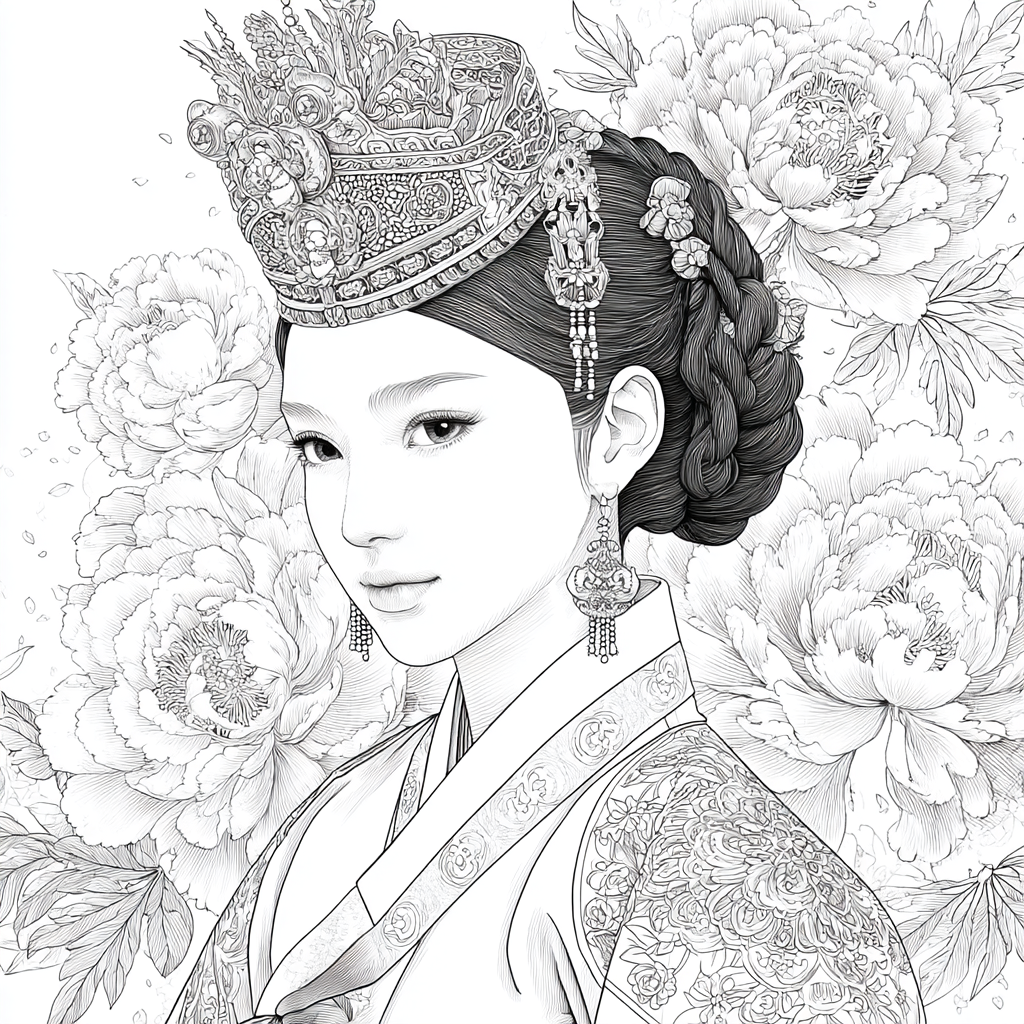 Peony Crowned Serenity