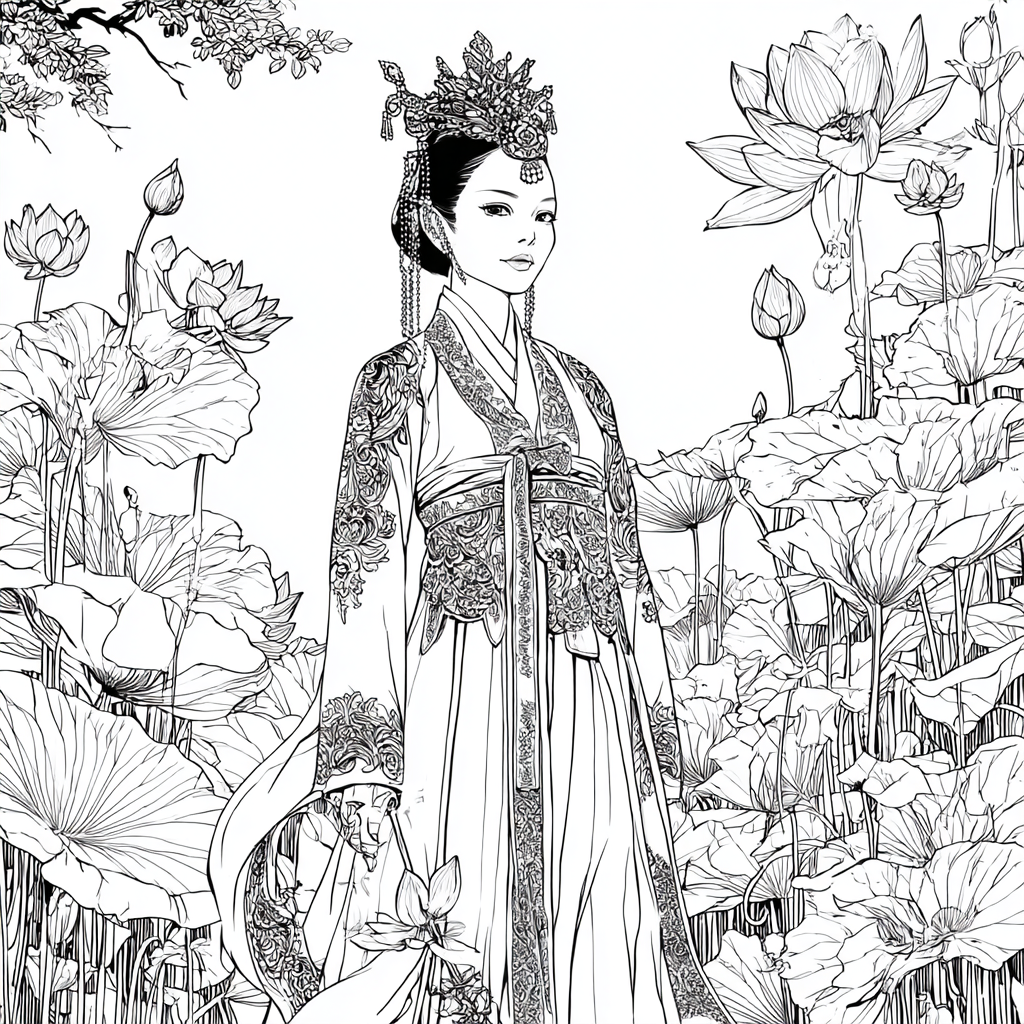 Lotus Bride in Traditional Korean Royal Hanbok
