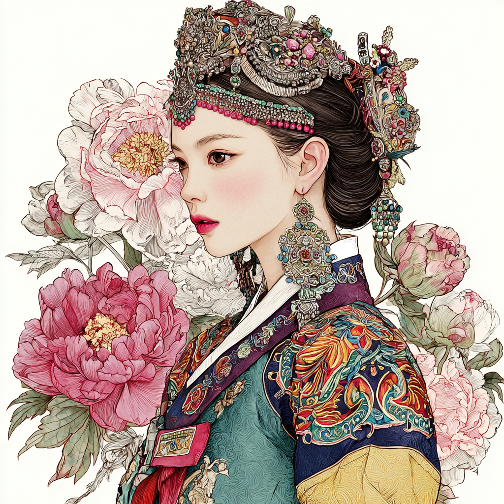 Peony Crowned Serenity