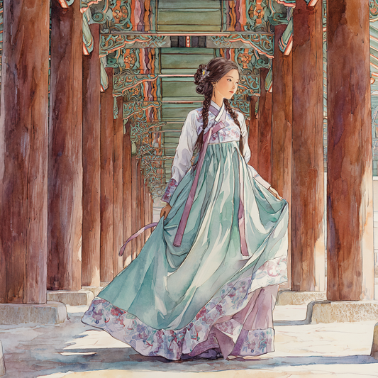 Royal Grace Hanbok Art – Palace Corridor Edition