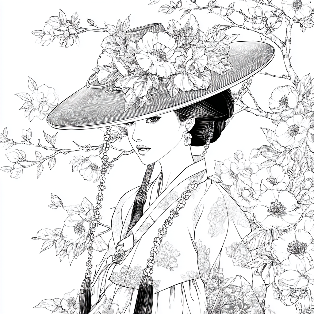 The Blossom Empress – A Portrait of Spring Grace