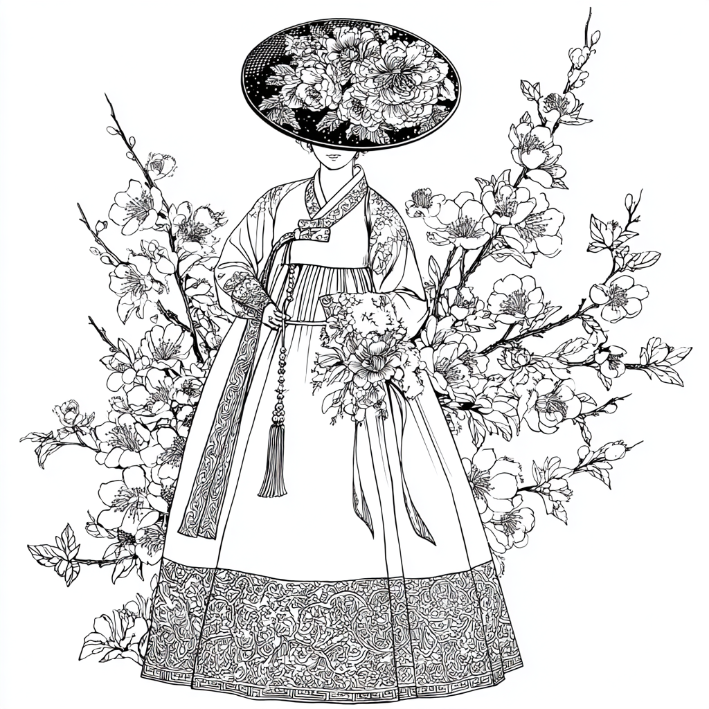 The Blossom Empress – A Portrait of Spring Grace