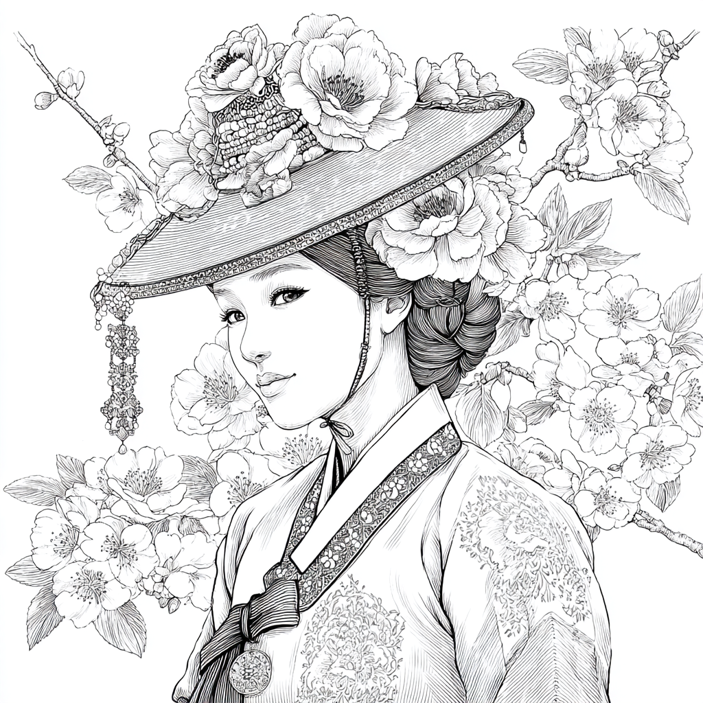 The Blossom Empress – A Portrait of Spring Grace