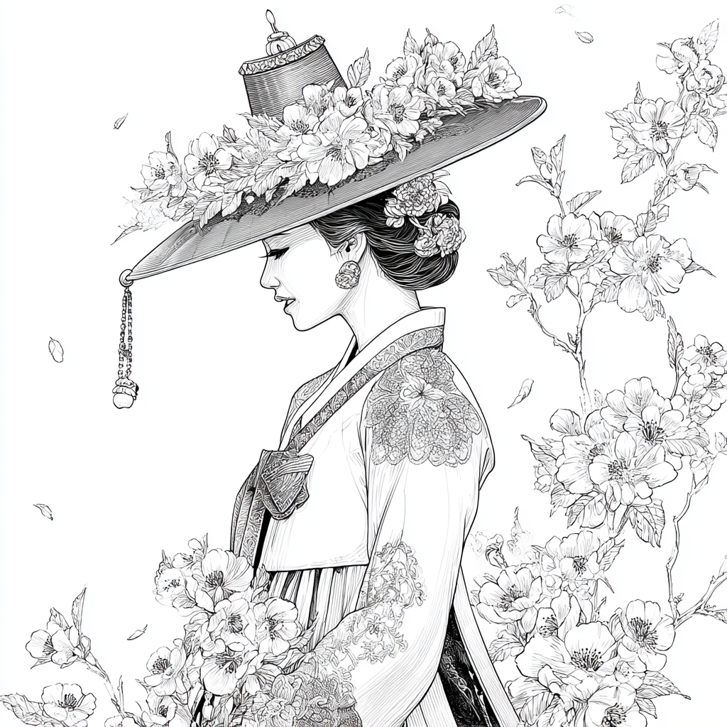 The Blossom Empress – A Portrait of Spring Grace