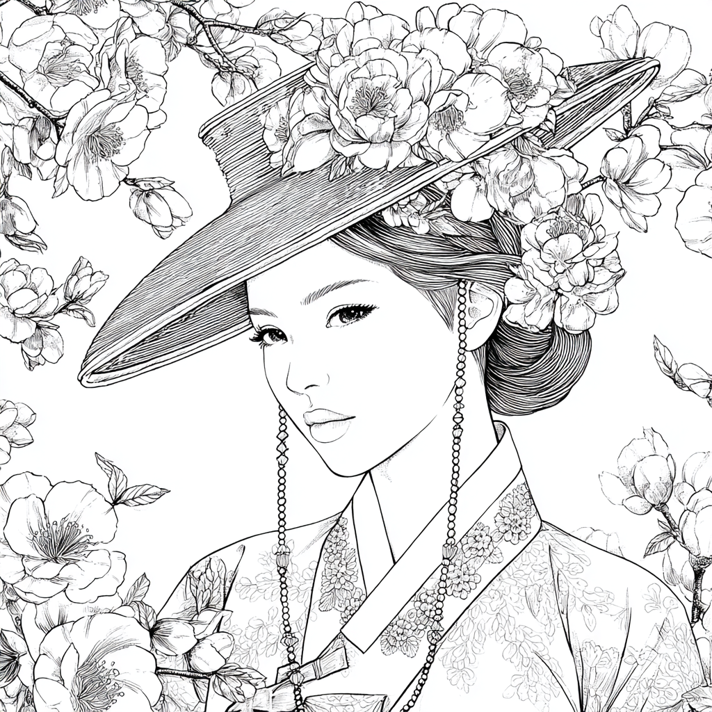 The Blossom Empress – A Portrait of Spring Grace