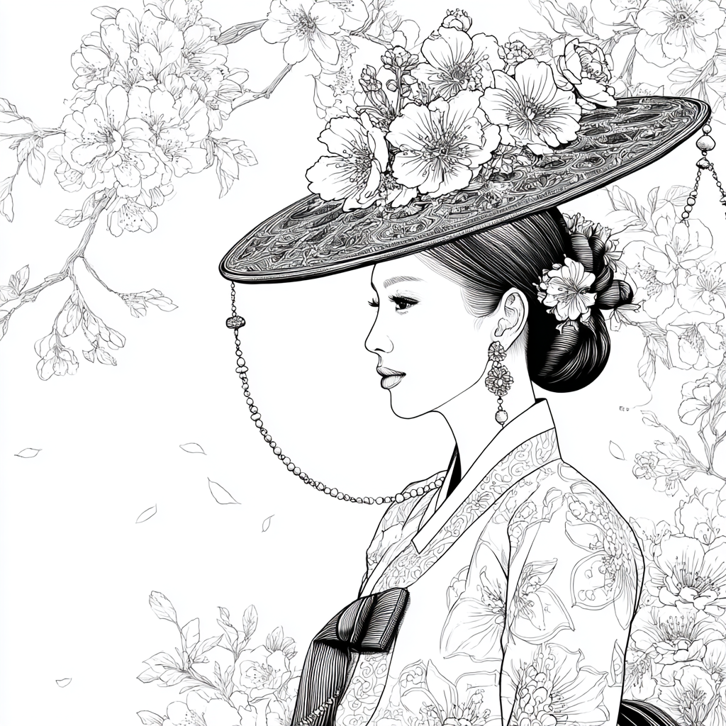 The Blossom Empress – A Portrait of Spring Grace