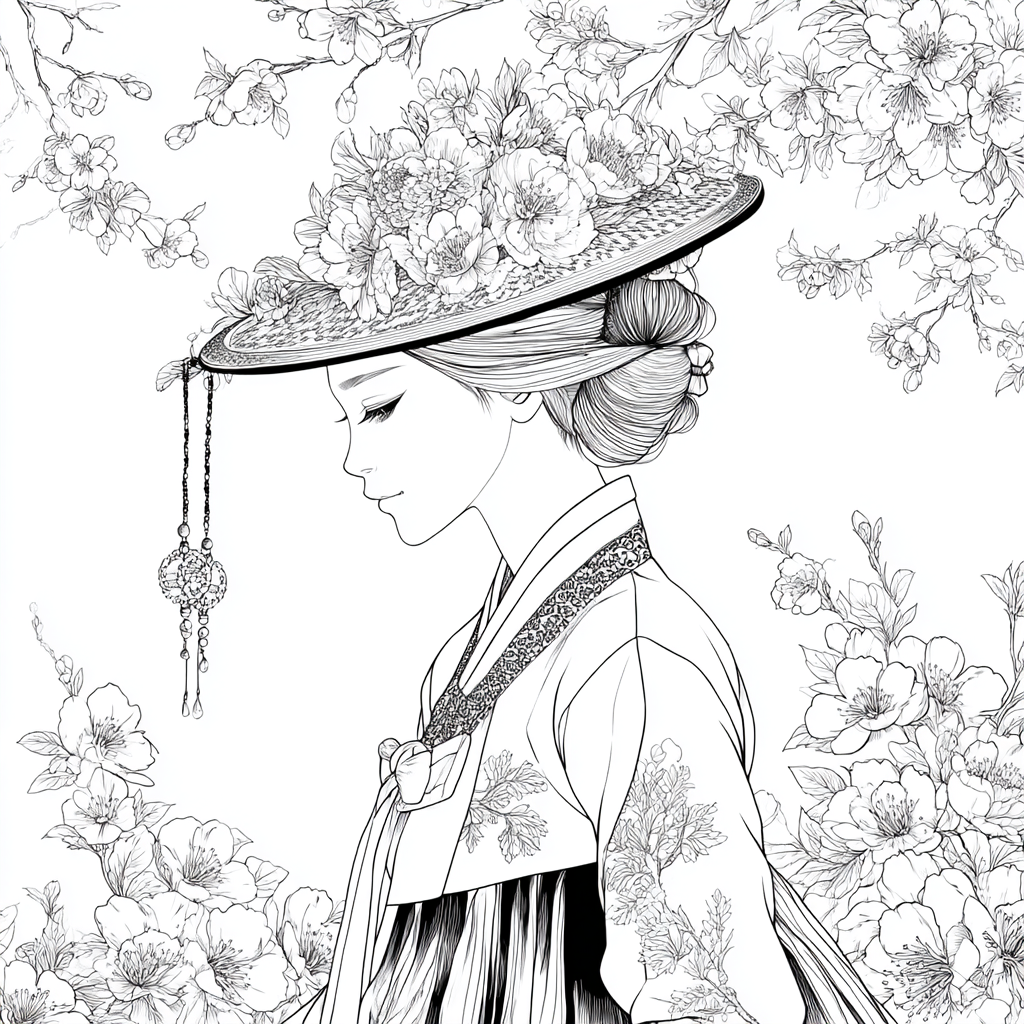 The Blossom Empress – A Portrait of Spring Grace