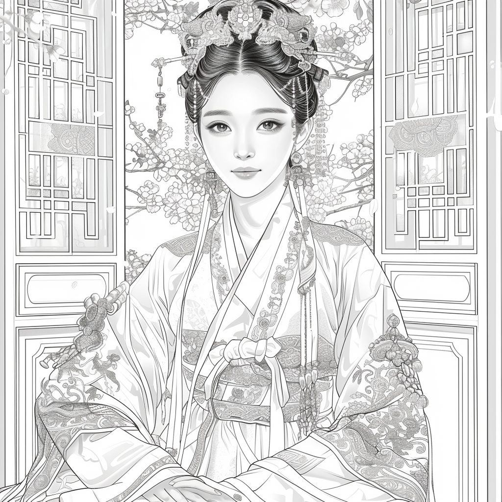 Whispers of Spring – The Hanbok Princess by the Window