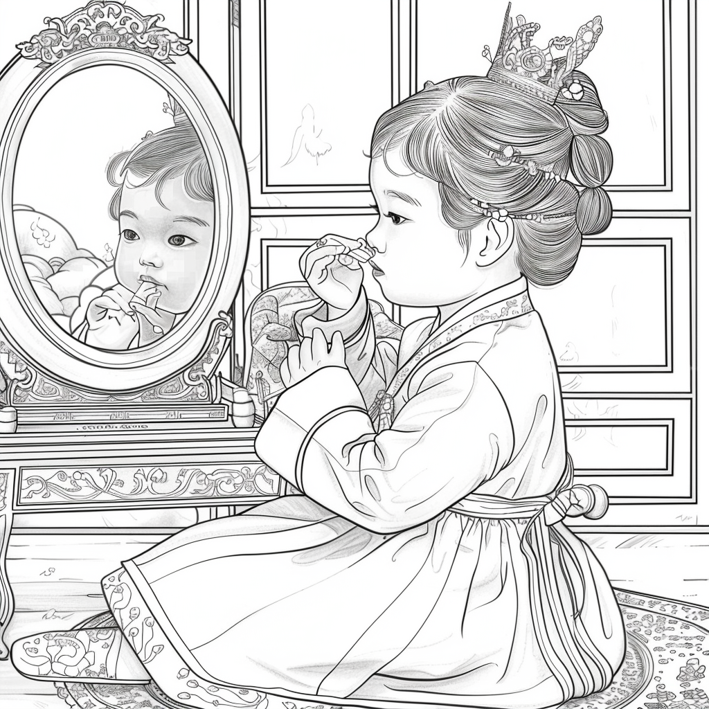 Little Princess in the Mirror