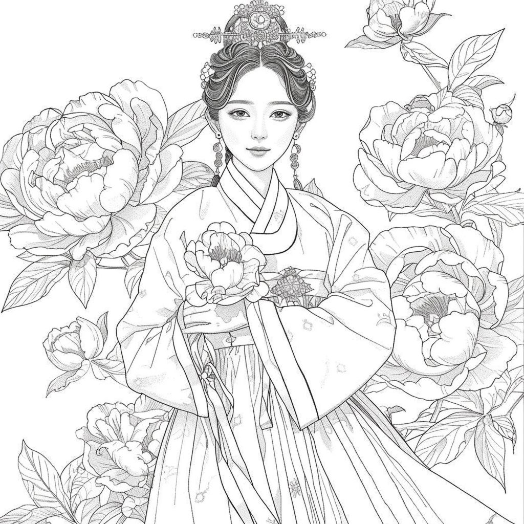 The Grace of Peony Blossoms