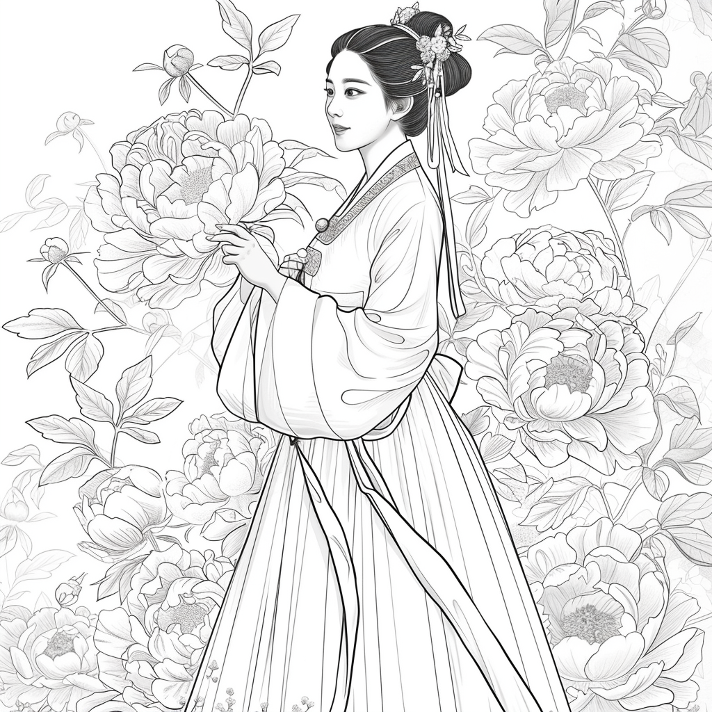 The Grace of Peony Blossoms