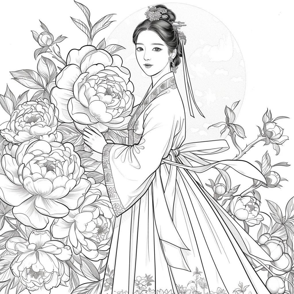 The Grace of Peony Blossoms