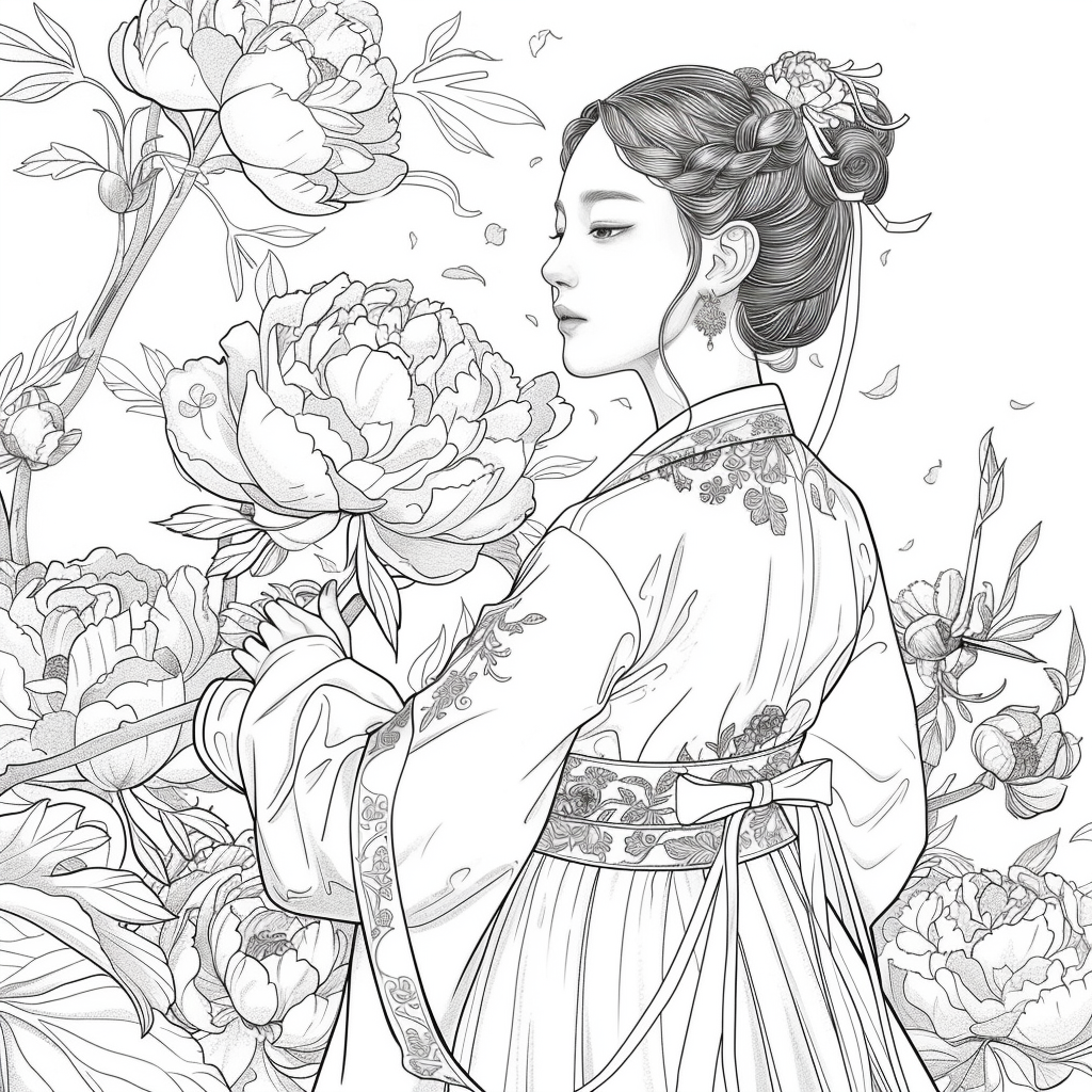 The Grace of Peony Blossoms