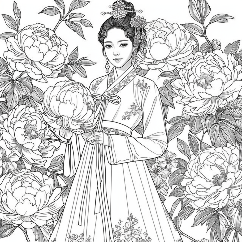 The Grace of Peony Blossoms