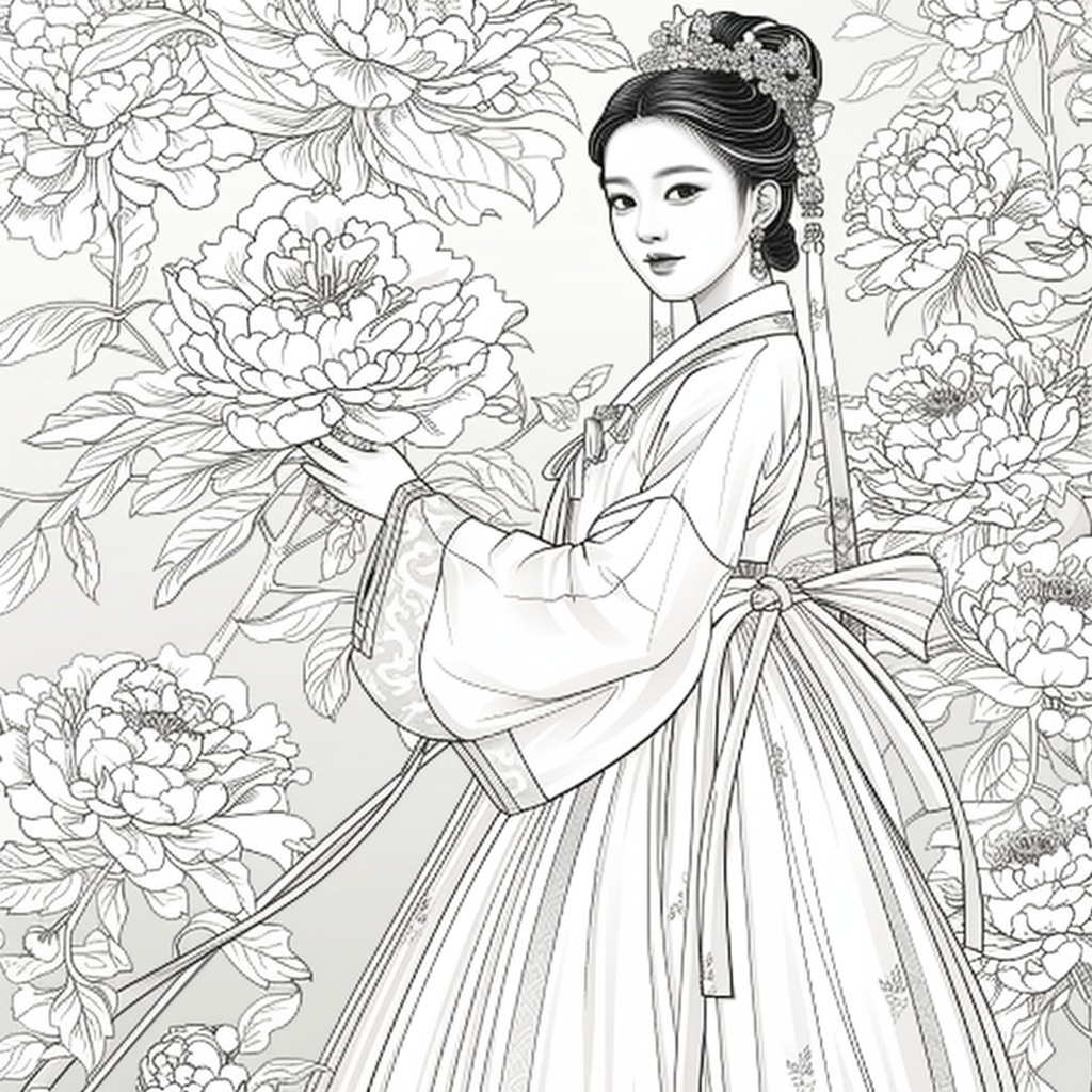 The Grace of Peony Blossoms