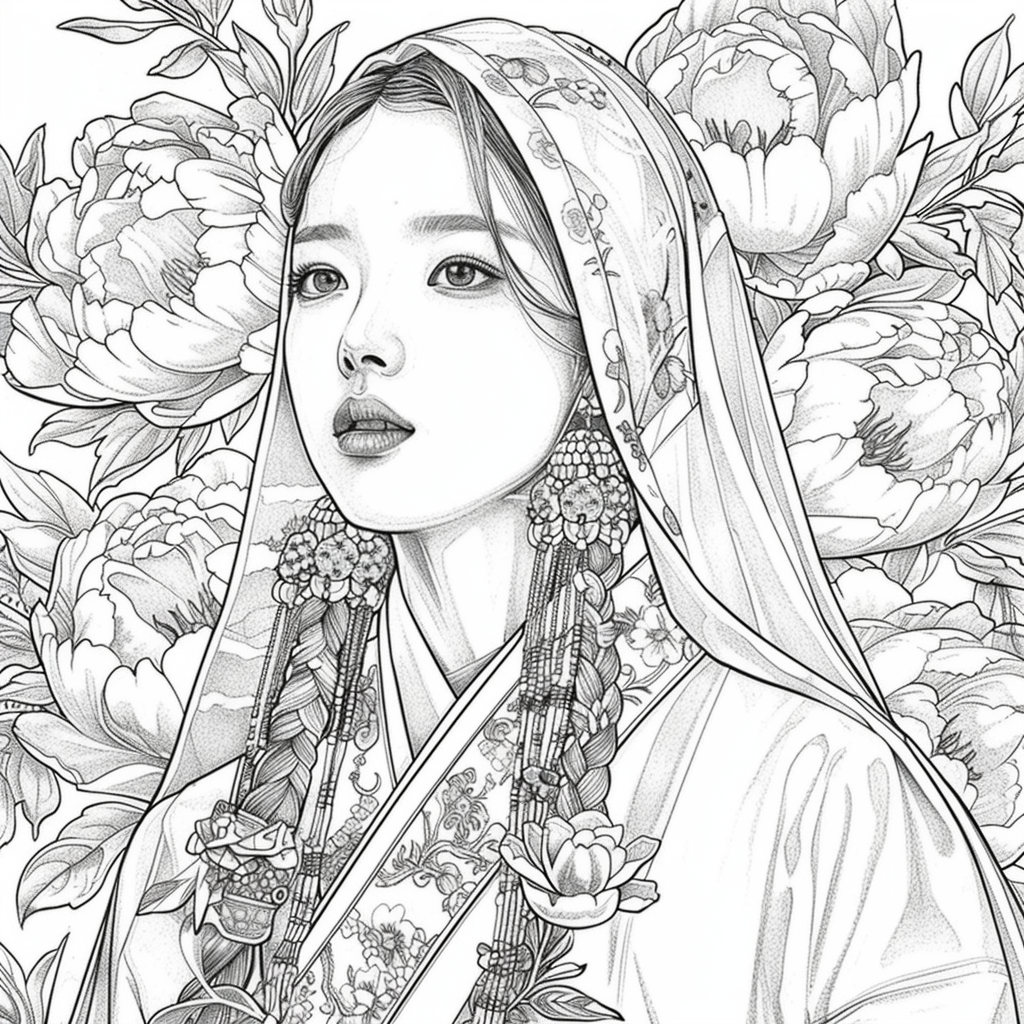 Veiled Among Peonies