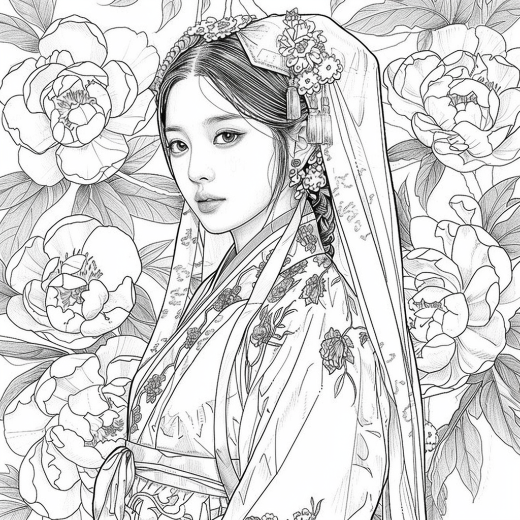 Veiled Among Peonies