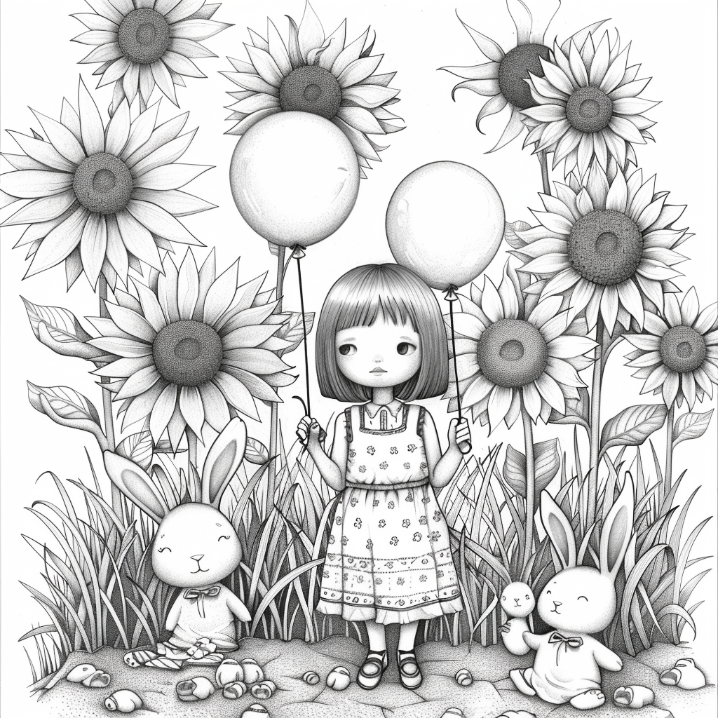 Sunflower Garden Afternoon