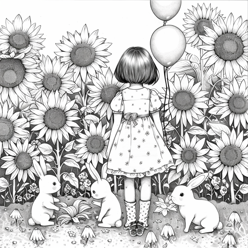 Sunflower Garden Afternoon