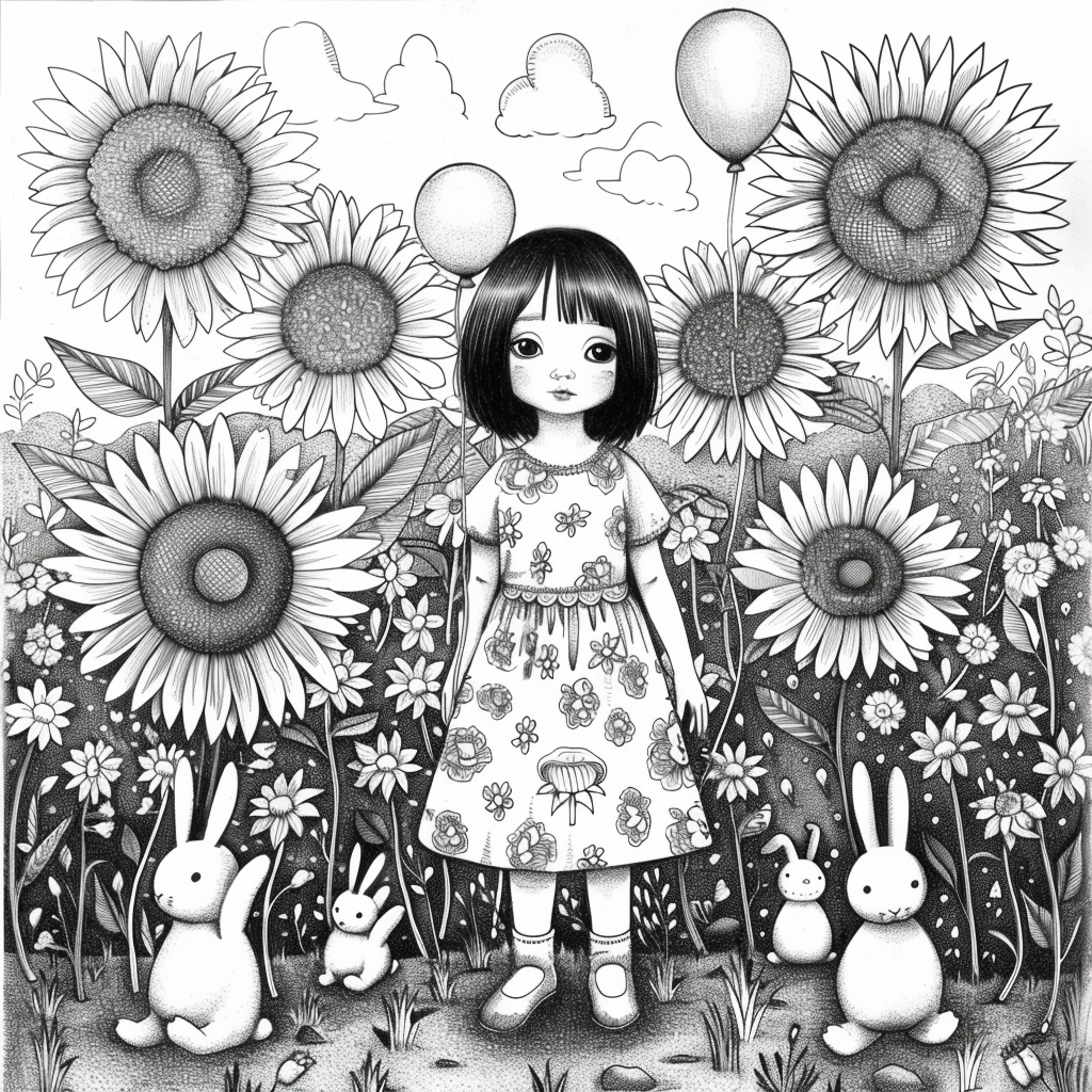 Sunflower Garden Afternoon