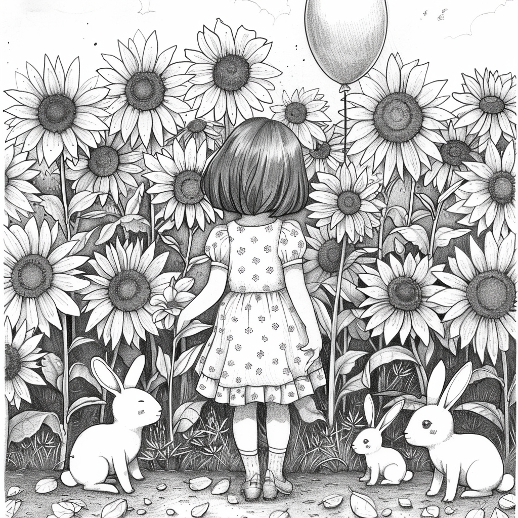 Sunflower Garden Afternoon