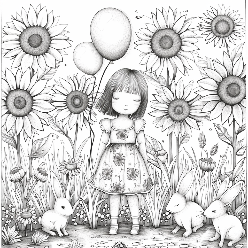 Sunflower Garden Afternoon